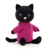 Jellycat Knuffel Kat Kniten Kitten Fuschia