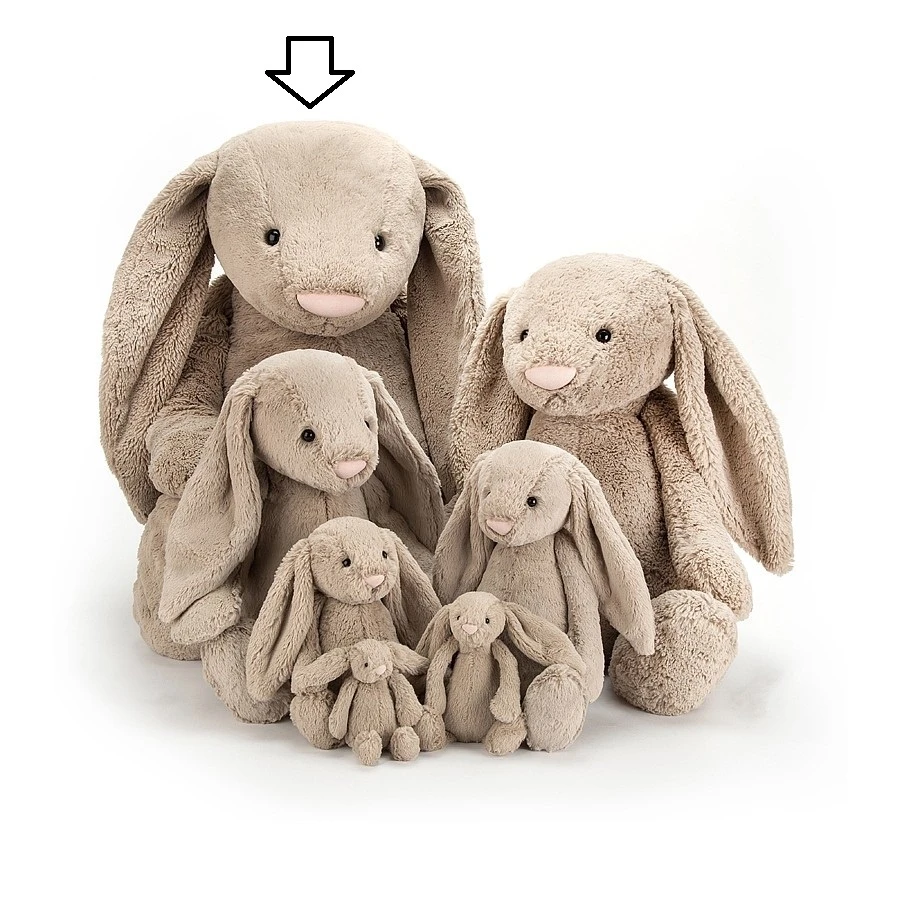 Jellycat Knuffel Konijn Bashful Beige Bunny Very Big 4 Jellycat Knuffel Konijn Bashful Beige Bunny Very Big - Afbeelding 4