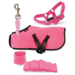 Crafty Ponies Fleecedeken Roze Set 4-delig
