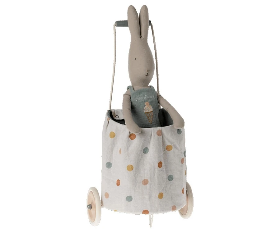 Maileg Trolley Multi Dots Blauw 2 Maileg Trolley Multi Dots Blauw - Afbeelding 2